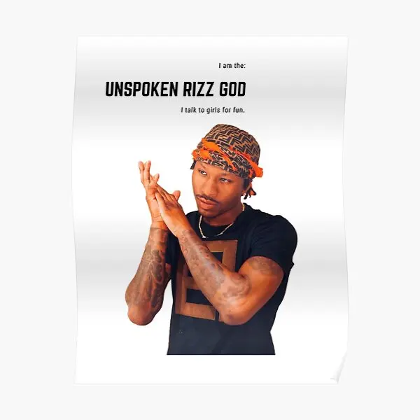 Unspoken Rizz God  Poster Picture Art Modern Room Vintage Wall Funny Mural Painting Decoration Home Decor Print No Frame