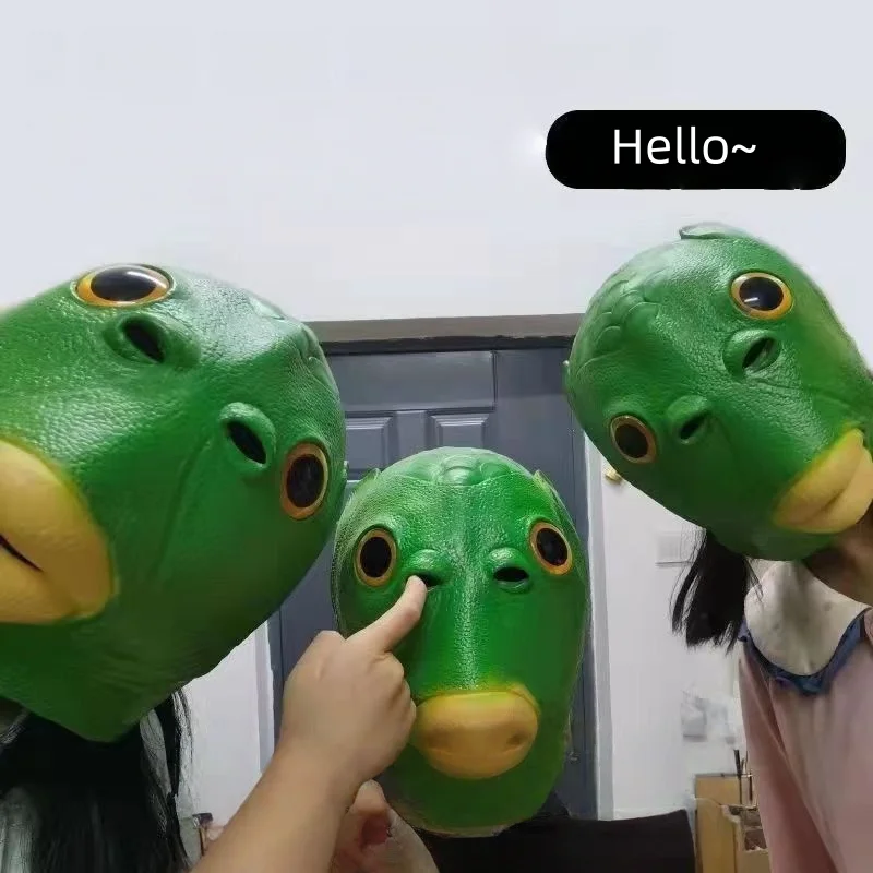 مضحك الحيوان هود الأسماك والحصان جميع القبعات الشاملة أداء شعبي كرنفال مهرجان زي حفلة الدعامة الملحقات