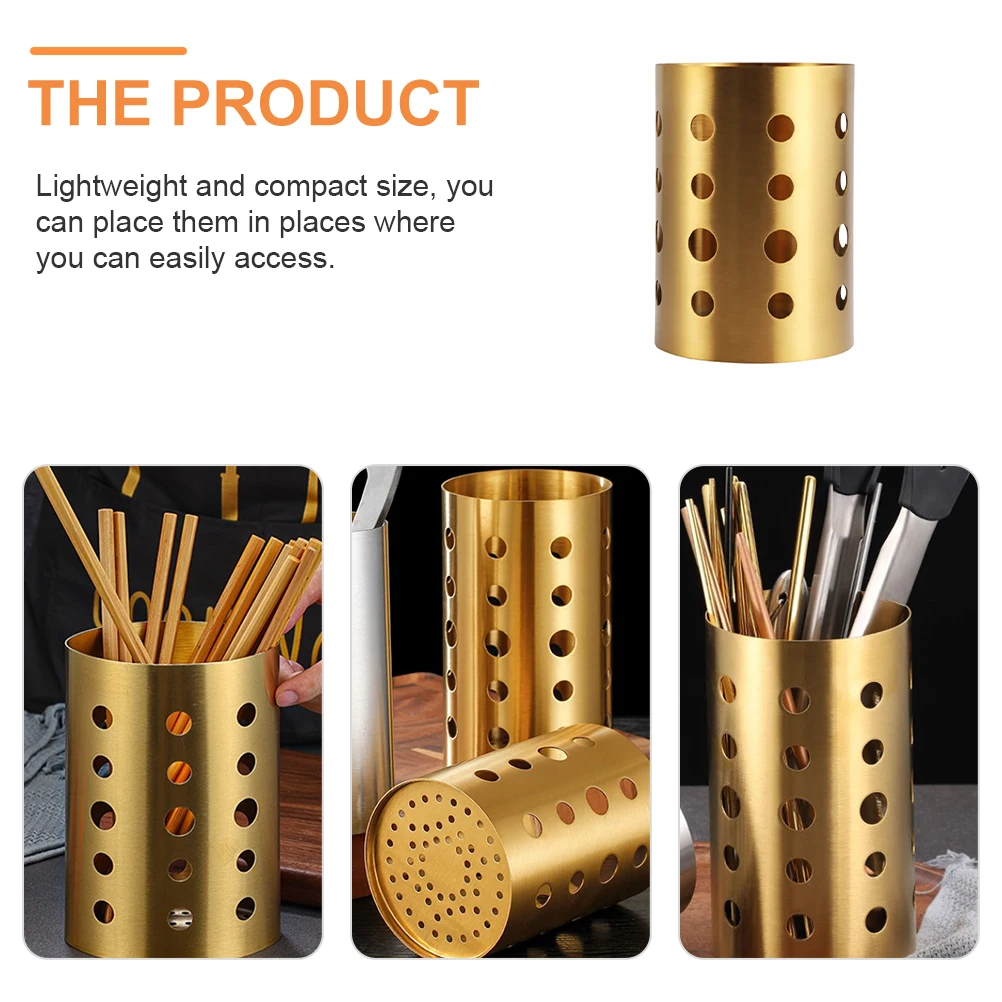 

Chopstick Holder Stainless Steel Minimalist Utensil Organizer For Countertop Kitchen Storage Rack Cutlery Basket Cooking