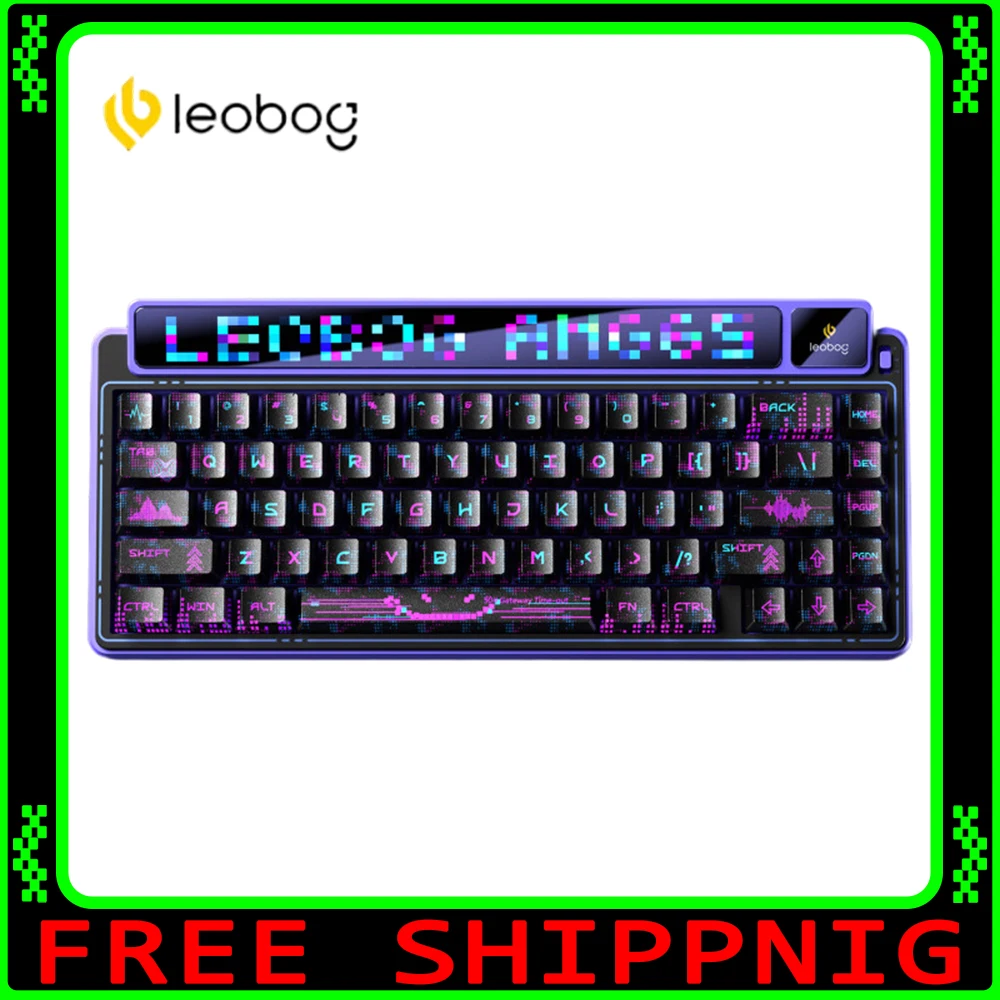 LEOBOG AMG65 Mechanical Keyboard With TFT LED Screen 3mode RGB Hot Swap Gaming Keyboard Custom Computer Gamer Accessories Gifts