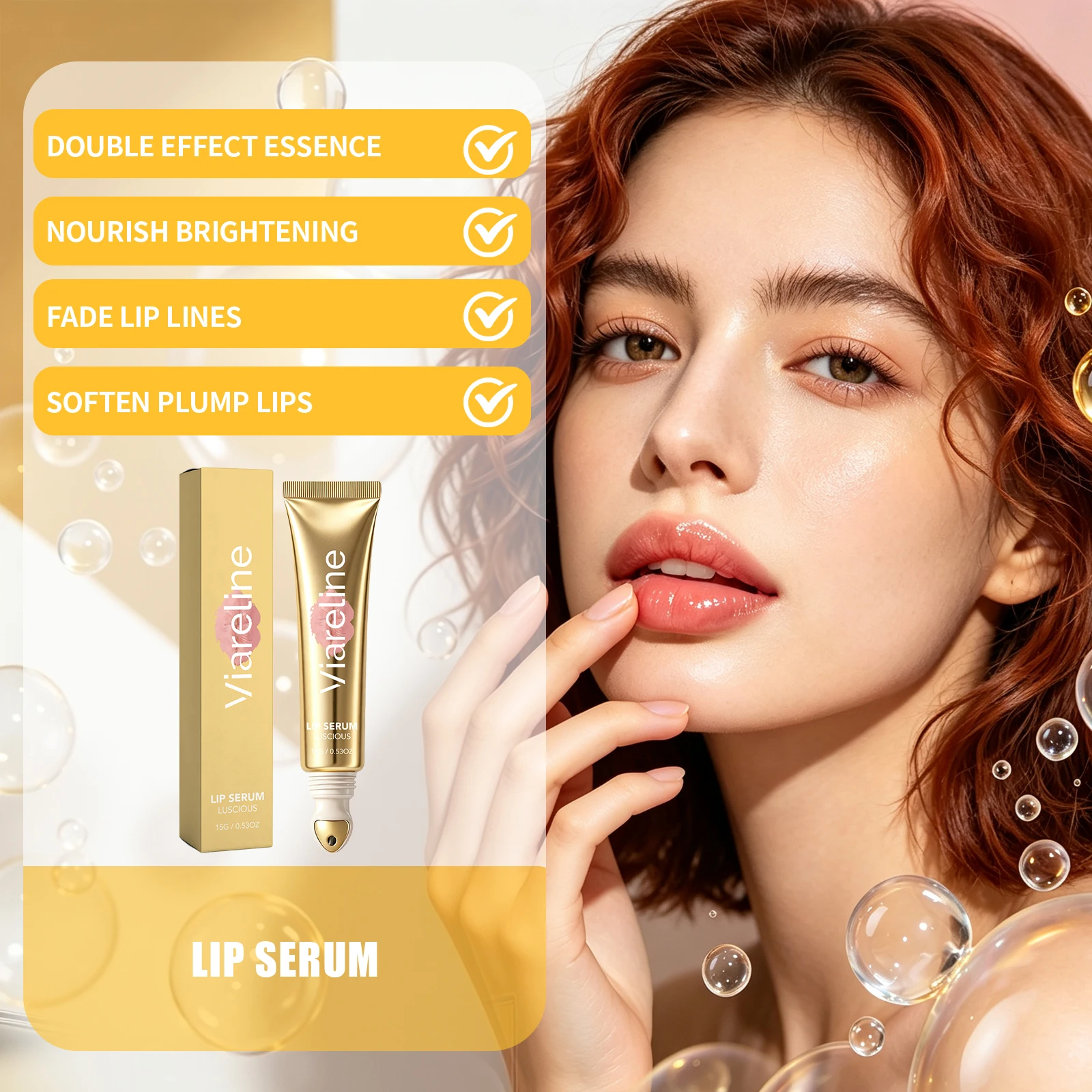 Lip Plumping Serum Hydrating Rollerball Massage Repair Cracked Damaged For Dry Chapped Lips Smooth Nourish Glossy Lips Essence