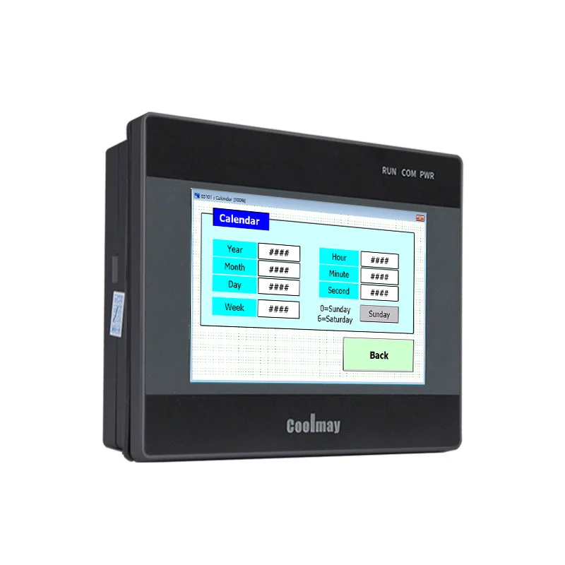 

Coolmay 4.3 inch HMI/PLC all in one programmable logic controller QM3G-43FH-24MT-2AD2DA-1PT1V-V-485P