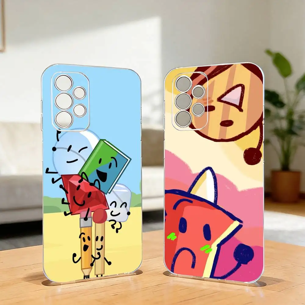 Artistic b-Bfdi Battle Phone Case For Samsung S25,S24,S21,S22,S23,S30,Ultra,S20,Plus,Fe,Silicone Transparent Cover