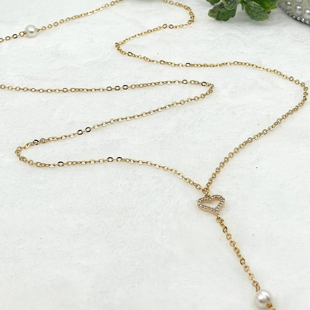 Hollow Heart Bridal Back Chain - Body Jewelry For Backless Dress ulasan dan harga