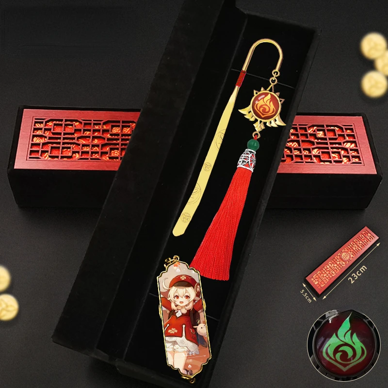 Genshin Xiao Layla Colorido Luminous Exquisite Bookmark Set, Funcional, Design exclusivo, Material Escolar, Artigos de papelaria impermeável