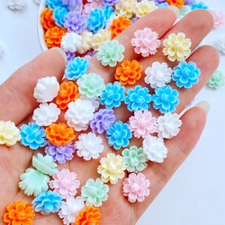 50pcs New Cute 12mm Resin Mini Floret Flat Back Cabochon Scrapbook Kawaii DIY Embellishments Accessories