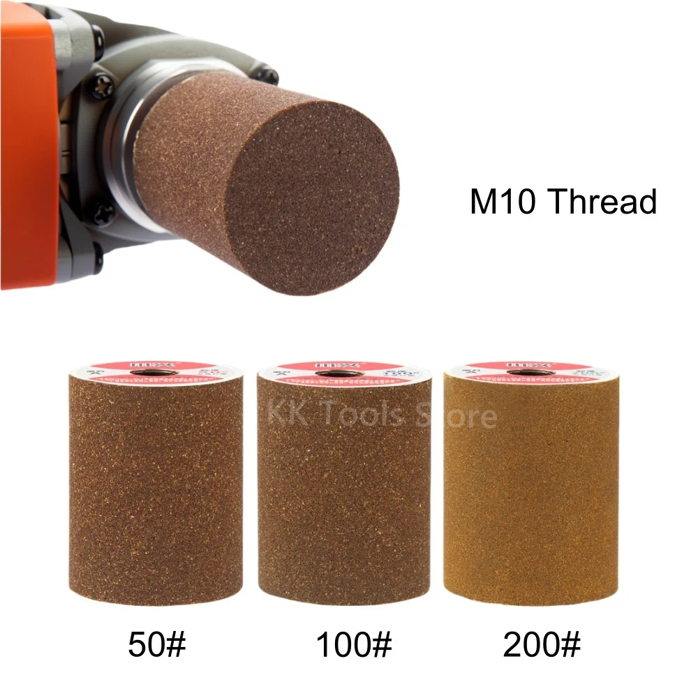 

3 шт. цилиндрический алмазный полировальный круг с зернистостью 50/100/200, шлифовальная головка для камня, шлифовальный диск, металлические абразивные инструменты из нержавеющей стали