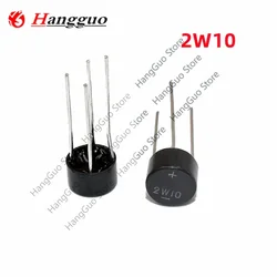100PCS/Lot Bridge Pile Circle 2W10 2A1000V Rectifier Best quality