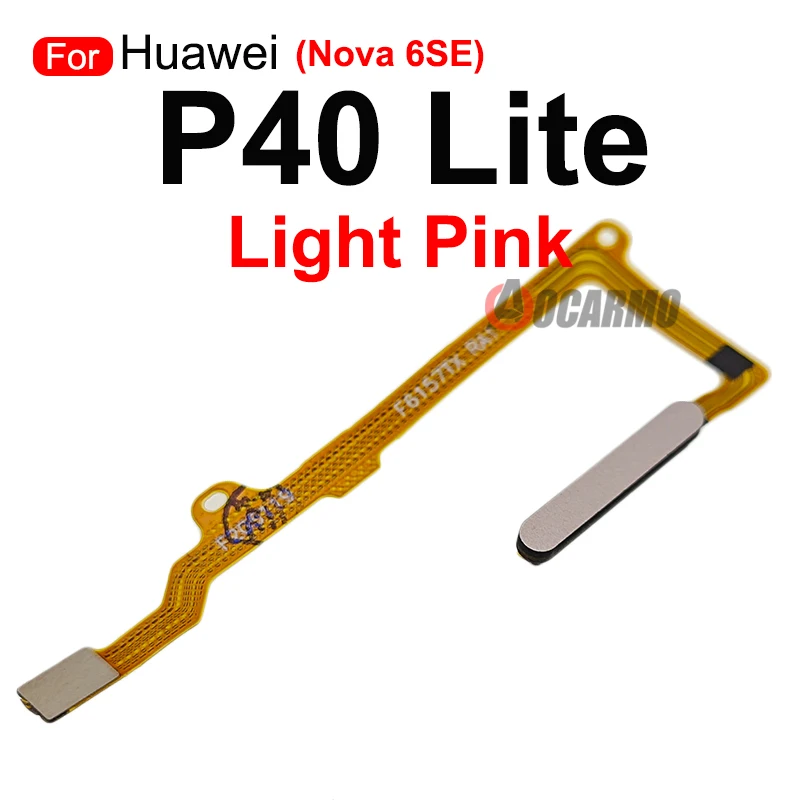 Fingerprint Home Button Touch ID Sensor Flex Cable Replacement Repair Parts For Huawei P40 Lite Nova 6se