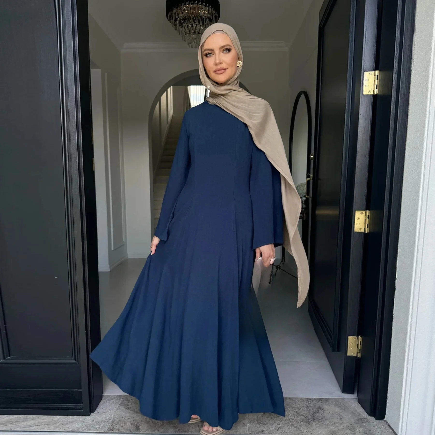 Kleidung für Muslimische Frauen Solide Robe Malaiische Türkei Dubai Zipper Strickjacke Robe Mode Einfachheit Sommer Kleid Abayas für Frauen