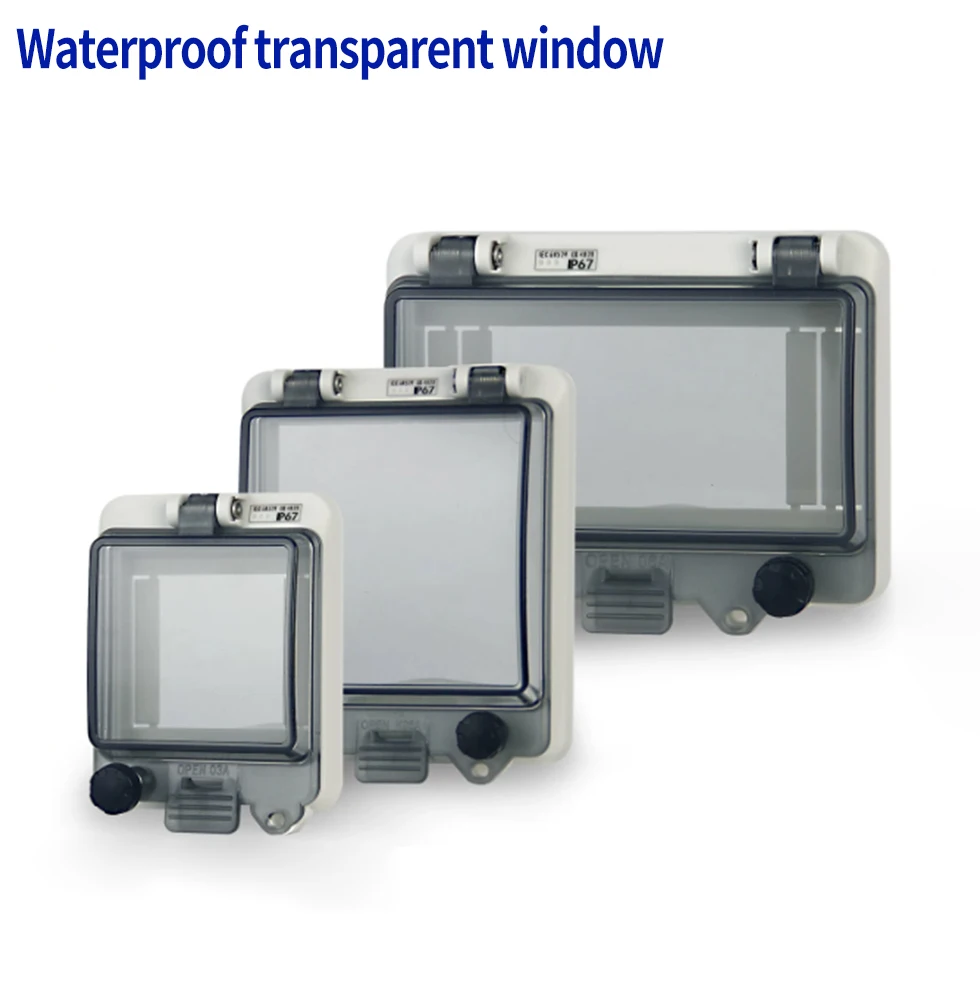 Waterproof transparent window cover circuit breaker socket protection cover distribution box button see through window