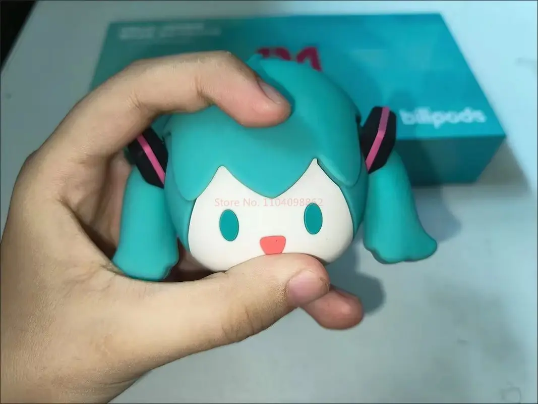 Seksowne anime Hatsune Miku Cartoon bezprzewodowe słuchawki Bluetooth zestaw silikonowa osłona ochronna półwuszne dziewczyny prezent na boże narodzenie