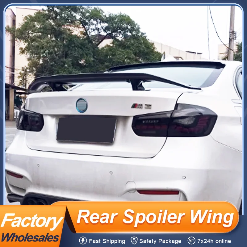 

For BMW 3 Series F30 E90 E60 F10 Sedan Universal Fitment Rear Trunk Lid Car Spoiler Wing ABS Black Carbon Color Accessories