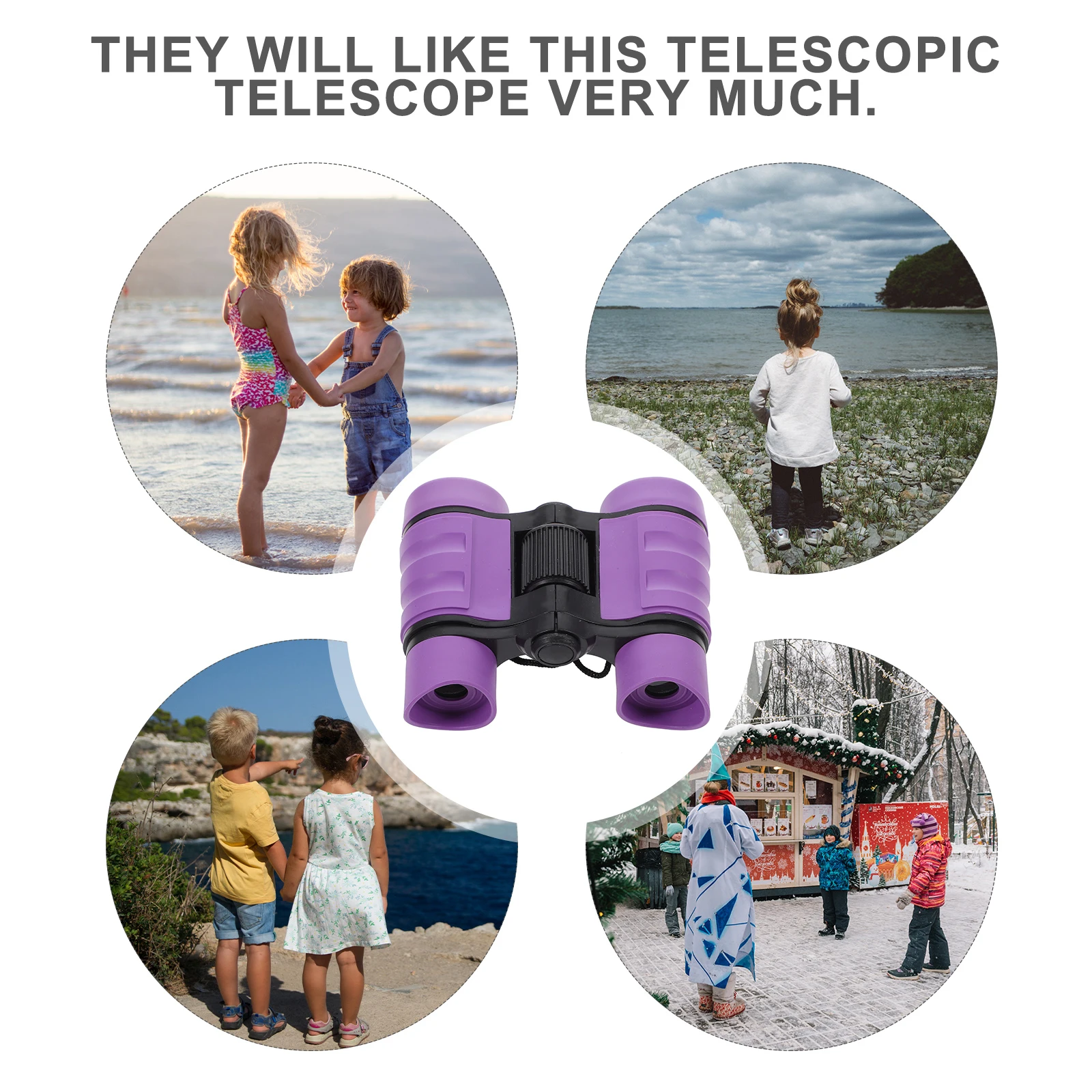 

Telescope Purple Non-Slip For Outdoor Nature Watching Magnifying Travel Hike Gift