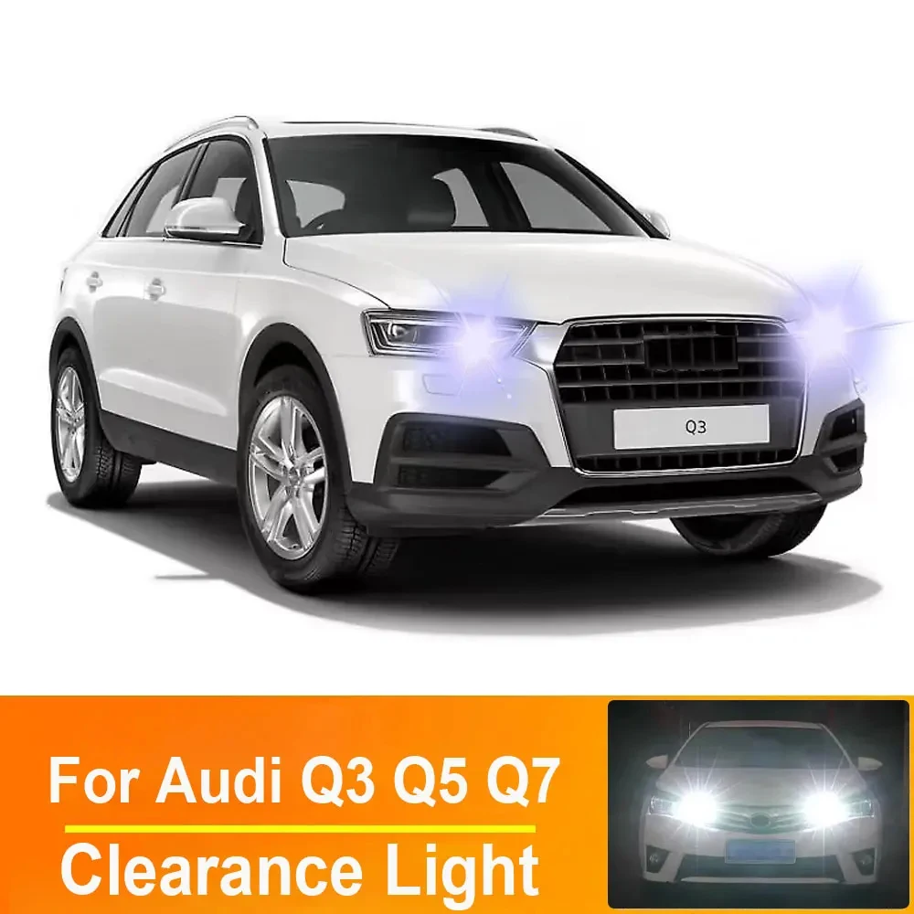 2Pcs T10 W5W Car LED Bulbs Parking Lamp For Audi Q3 Q5 Q7 2008 2009 2010- 2020 2021 2022 2023 2024 Clearance Front Side Lights