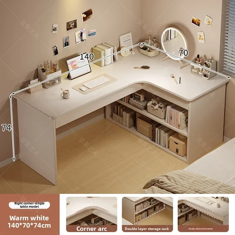 Stable Computer desk Desktop Home bedroom Bookshelf Integrated student learning to write Corner Multifunctional office desk