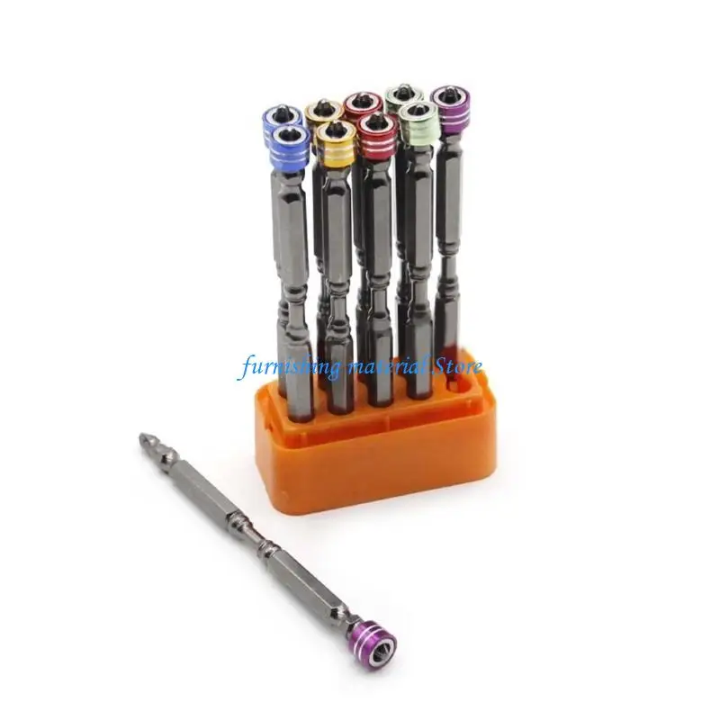 Y5GD 10pcs Bit Bit Bit Set Tác động của đầu cứng đầu cứng tuốc nơ vít Bit Bit Driver D dụng cụ cầm tay 65/100mm