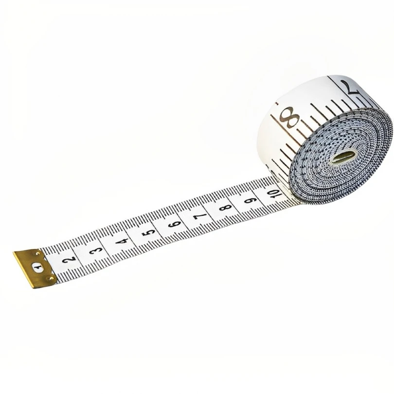 2m White Waist Circumference Soft Tape Measure, Clothing Tailor Measuring Ruler