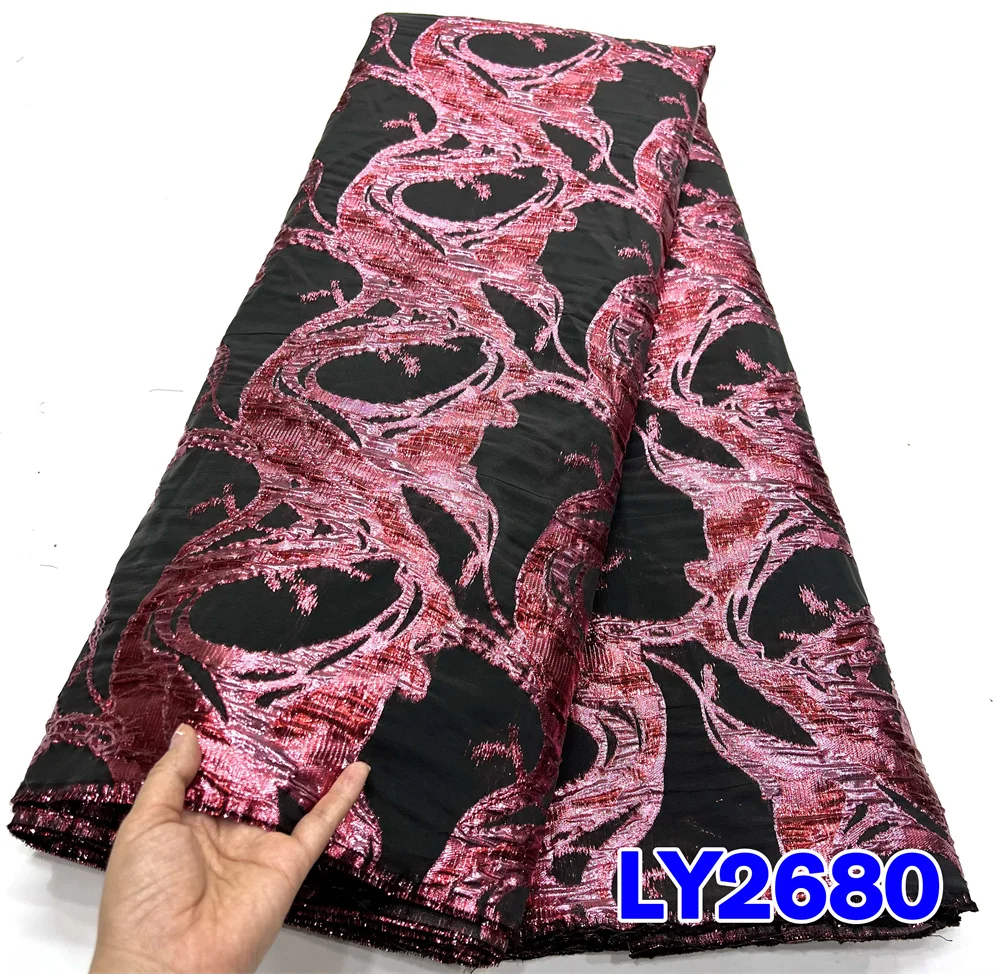 Luxury Skin Healthy High Quality 2024 African Nigerian Voile Lace Fabric French Organza Party Dress Brocade Jacquard Gild Lace