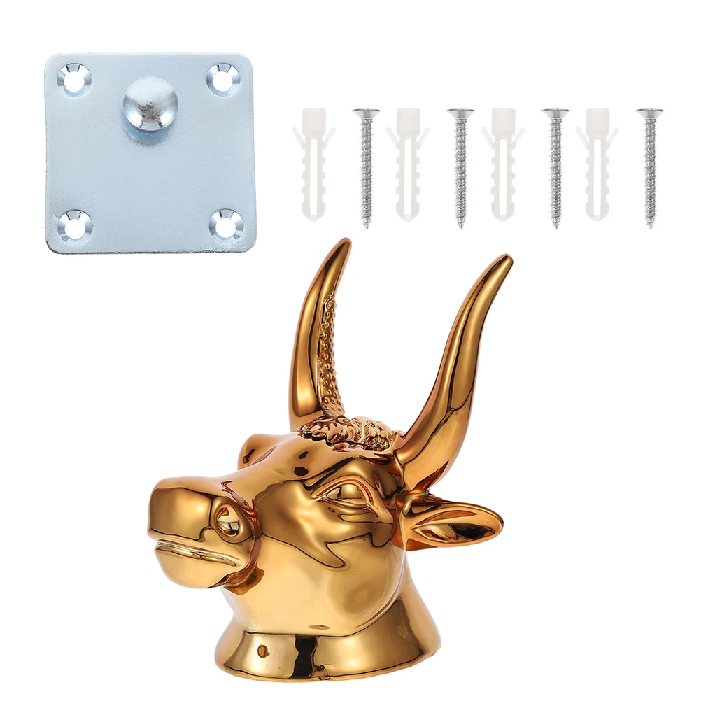 

Retro Bathroom Wall Hanger Cow Hook Heavy Duty Iron Mount Hooks for Towel Coat Ukulele Guitar Storage Bath Hardware