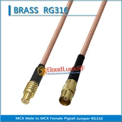 1X Pcs High-quality Dual MCX Male To MCX Female Plug MCX male to female Pigtail Jumper RG316 Extend Cable RF Connector