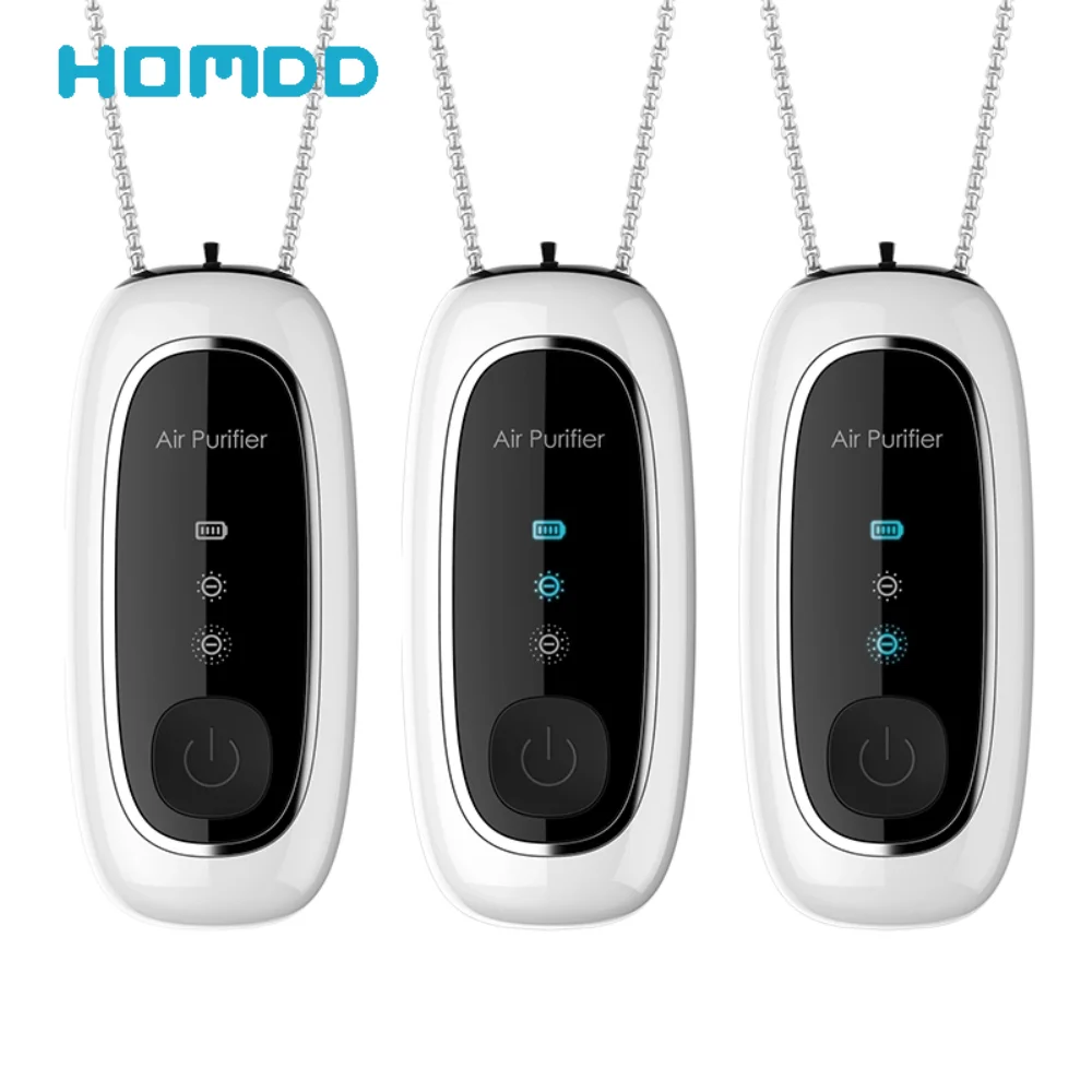 Homdd Portable Wearable Mini Usb Air Purifier Cleaner Freshener with Negative Ion Ozone Generator for Car Home Personal Space