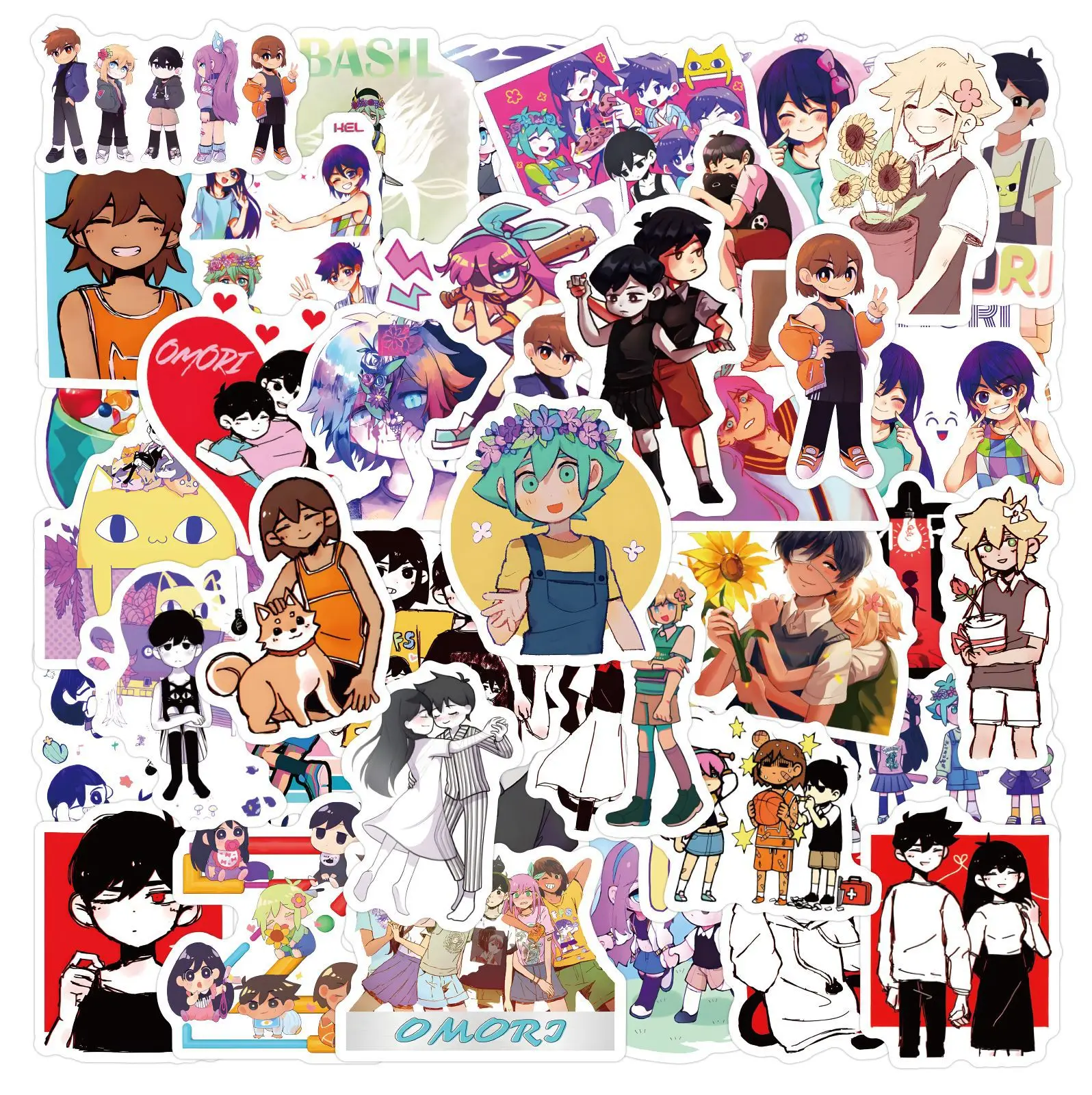 60Pcs Omori Anime Character Cartoon Game Graffiti Stickers K