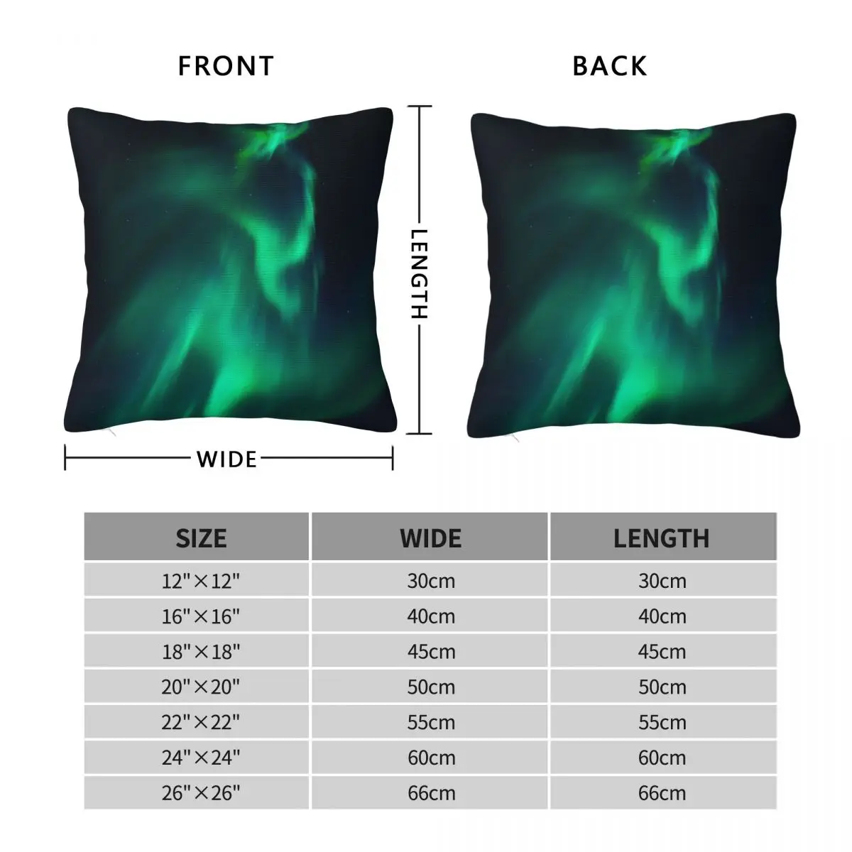 Beautiful Northern Lights Pillowcase Polyester Linen Velvet Pattern Zip Decor Throw Pillow Case Sofa Seater Cushion Case 45x45