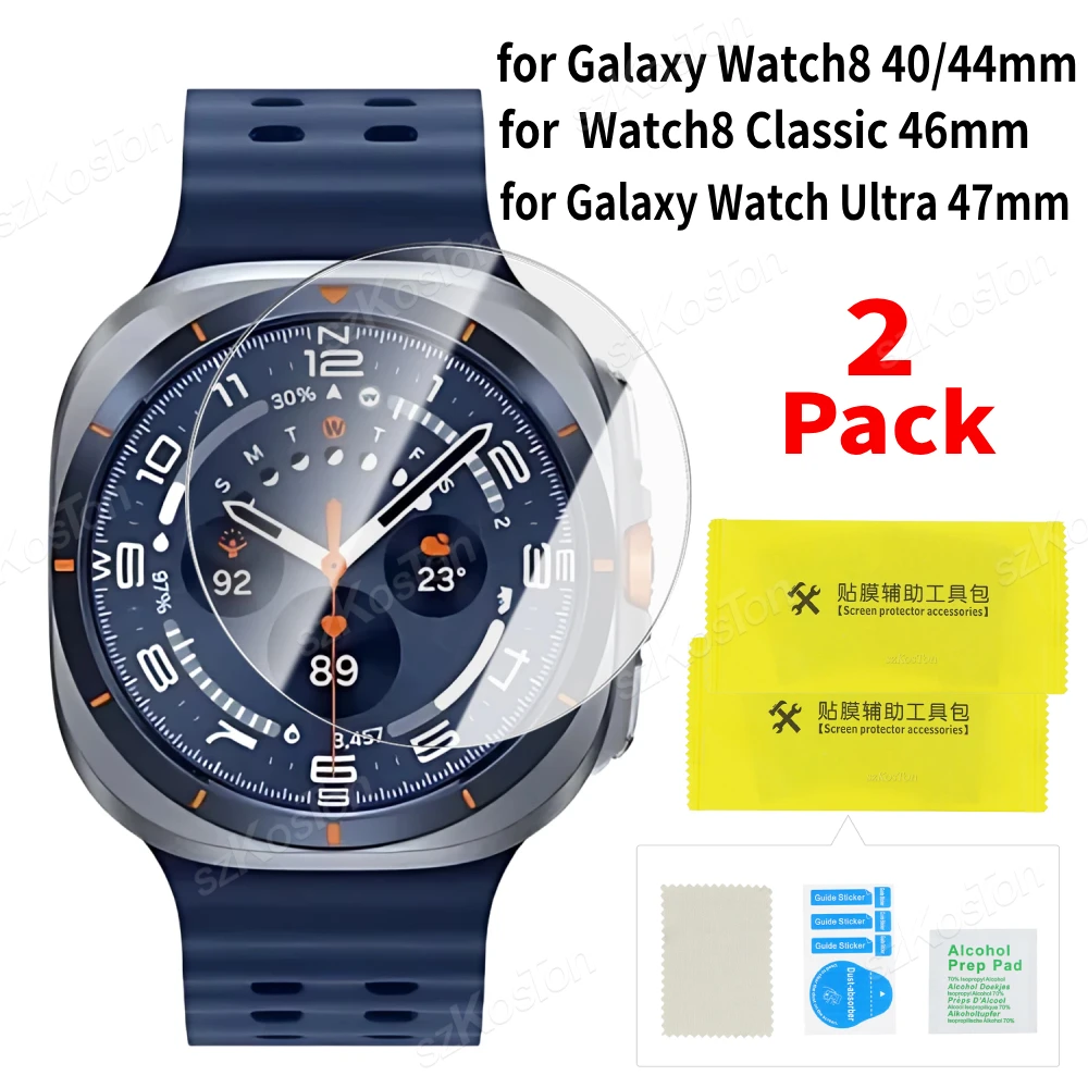 2 Buah Pelindung Layar untuk Jam Tangan Samsung Galaxy 8 40Mm/44Mm & Klasik 46Mm/Jam Tangan Ultra 47Mm (2025) Kaca Antigores HD