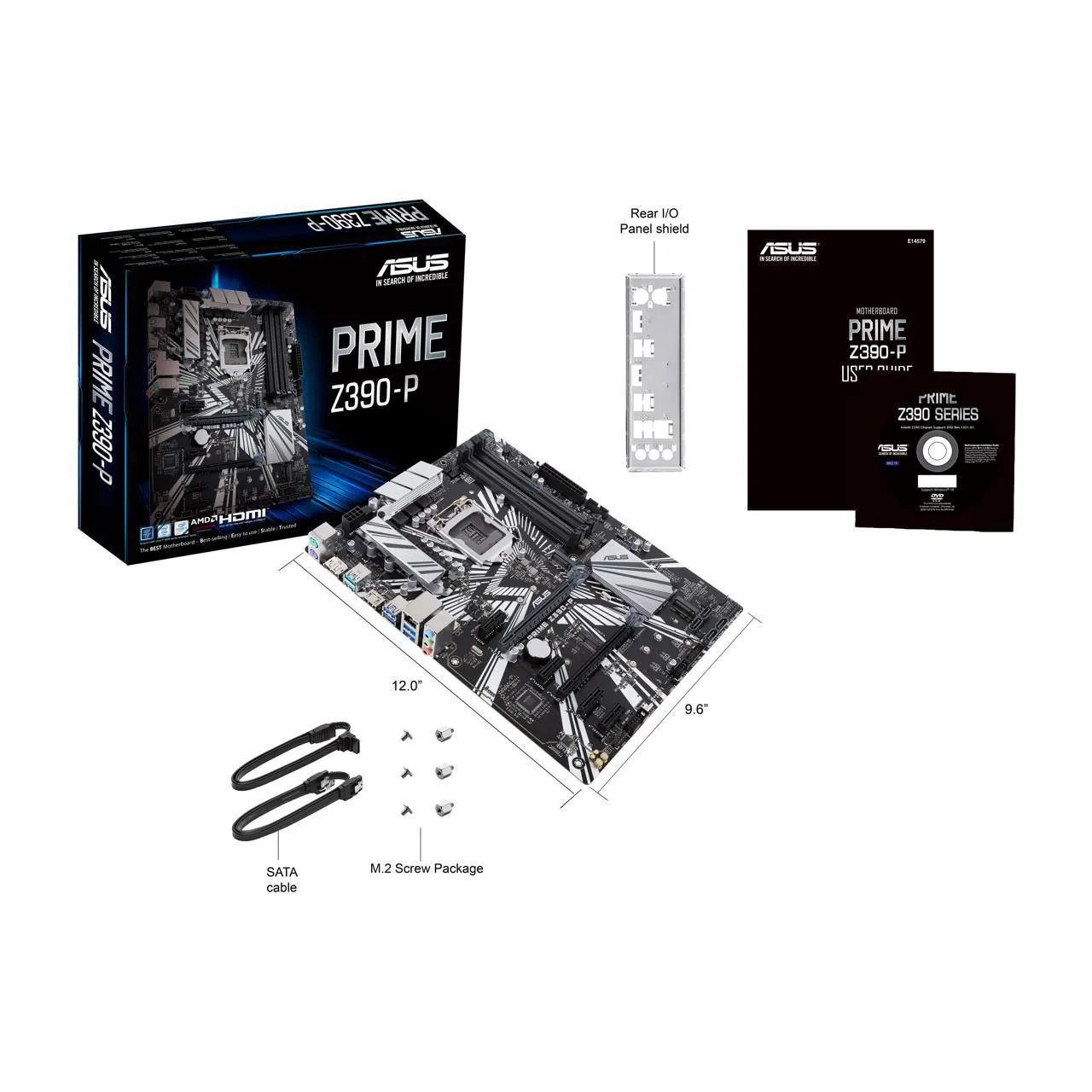 ASUS Prime Z390-P LGA 1151 (300 Series) Intel Z390 SATA 6Gb/s ATX Intel Computer Motherboard 6 x PCIe Slot and USB 3.1 Gen2