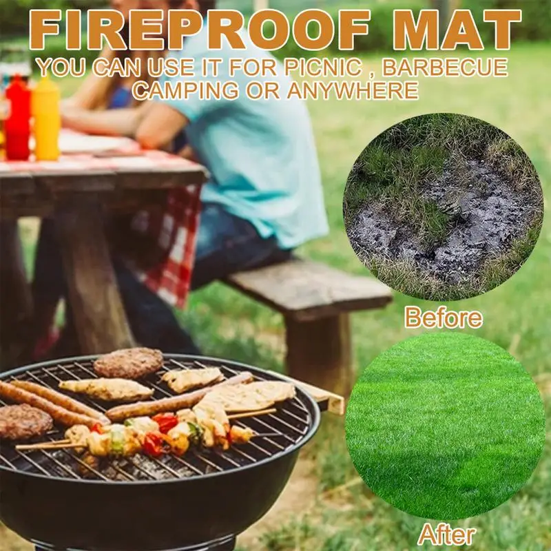 Ondergrillmat Premium grillmat voor dek, ondergrillvloermatten om deck te beschermen BBQ-mat voor onder barbecue, absorberend oliekussen