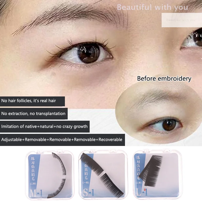 

Authentic Real Eyebrow AI Master Practice Native Cloned Eyebrow Hair Without Hair Follicles For Beginners