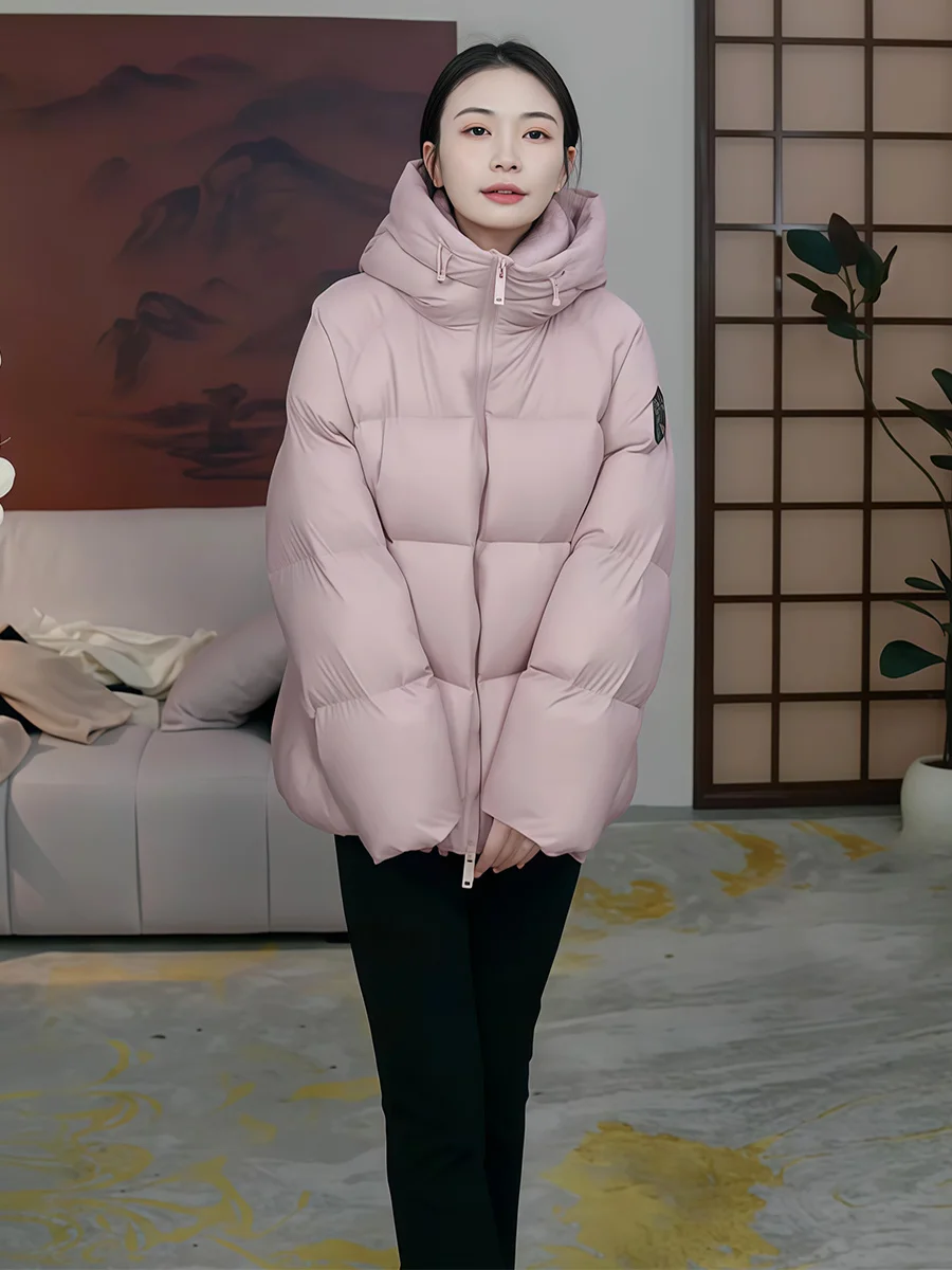 

Новая женская зимняя куртка-пуховик National Stand Thiened White Du, средней длины, с капюшоном, повседневная, теплая верхняя одежда