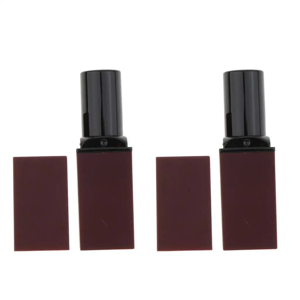 Tubo de lápiz labial vacío, contenedor de bálsamo labial, herramientas de maquillaje cosmético DIY, 2 piezas