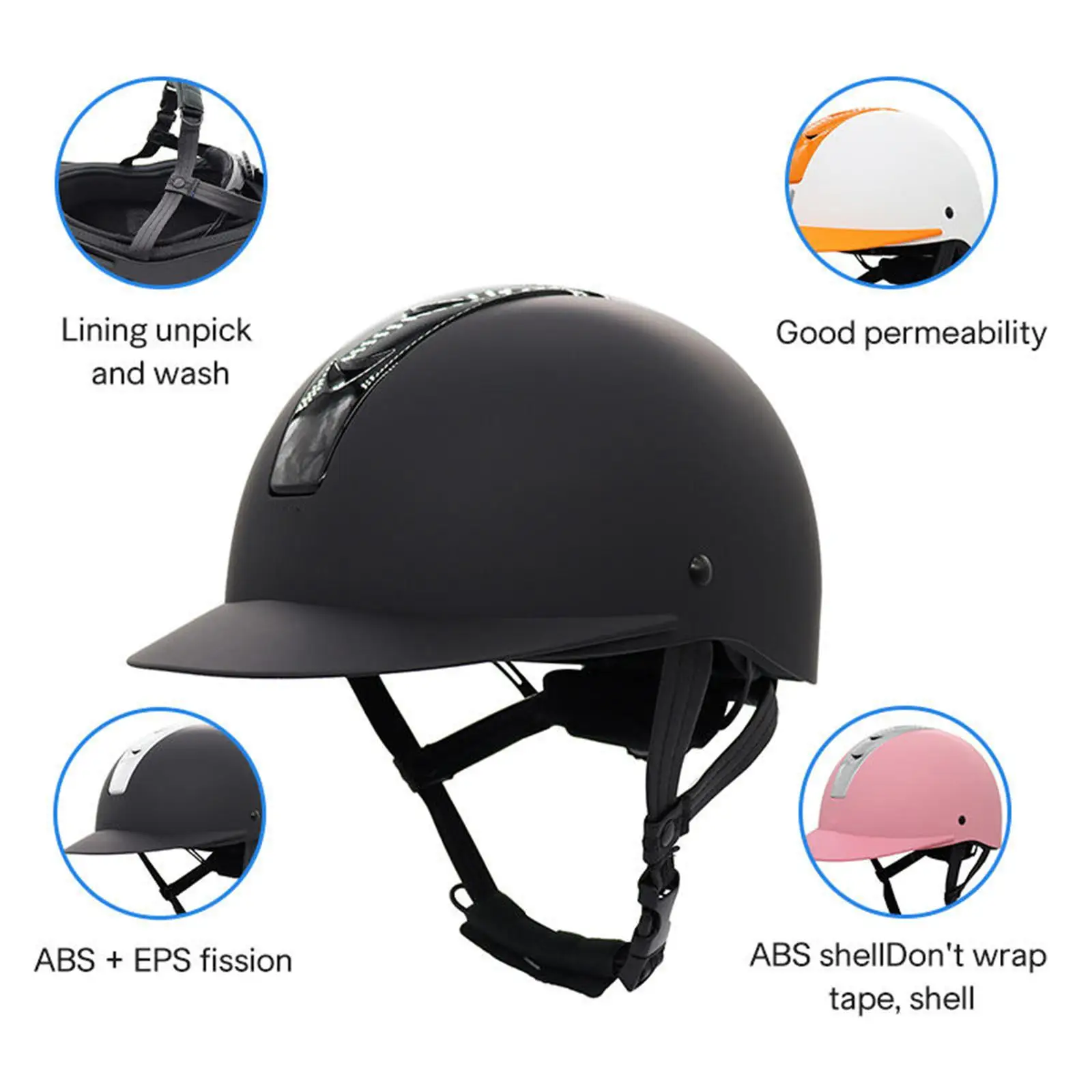 equestrian-helmet-equestrian-hat-breathable-fashion-cycling-helmet-portable-protective-gear-riding-cap-horse-riding-helmet
