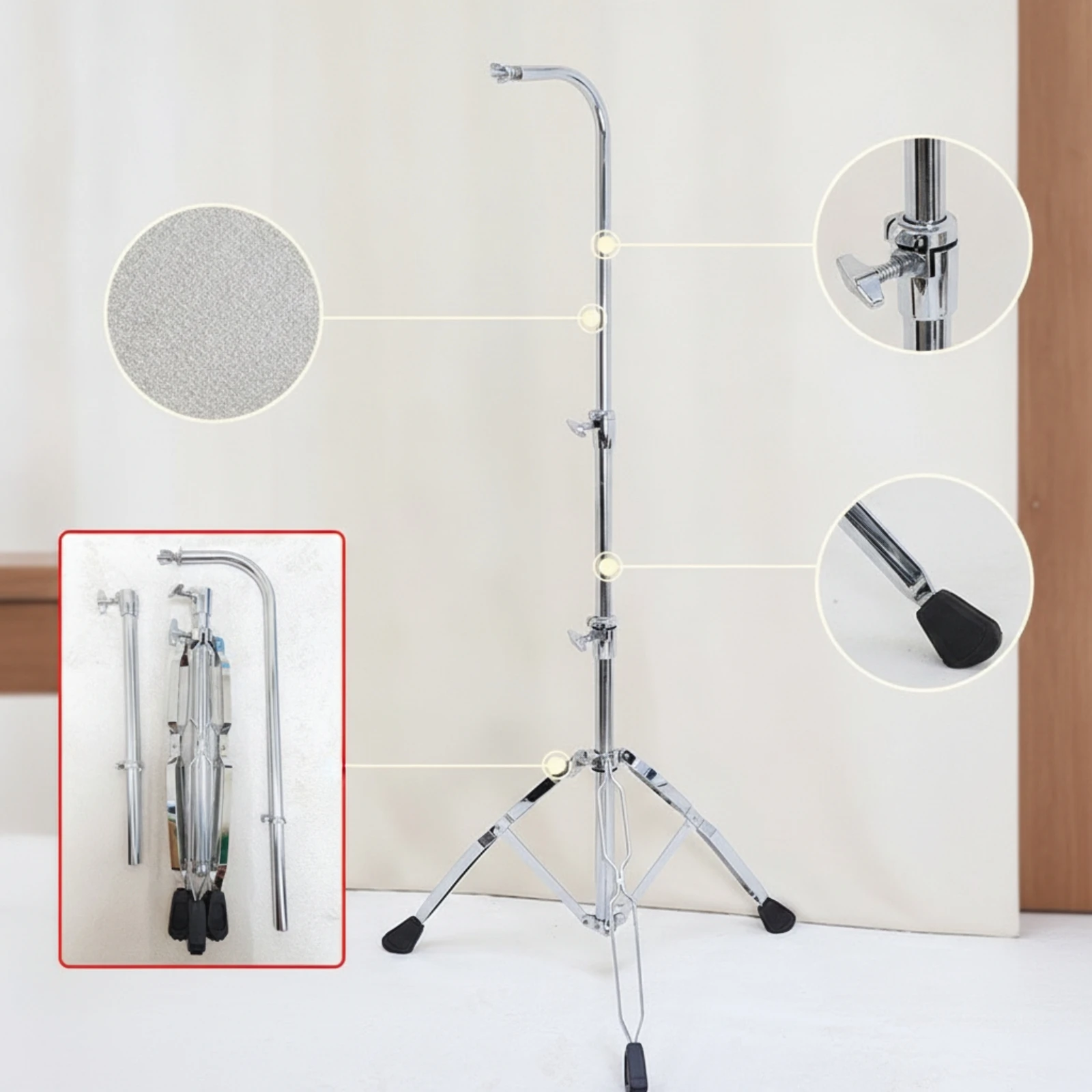 Sound Tree Stand Adjustable Height Sound Tree Rack Chime Stand with Tripod Base Portable Collapsible for Musicians, Meditation - view 5