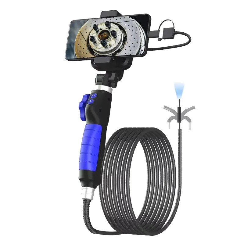 

Two Ways 180 Degrees Steering Endoscope Camera for Android and PC Articulating Borescope Inspection Camera