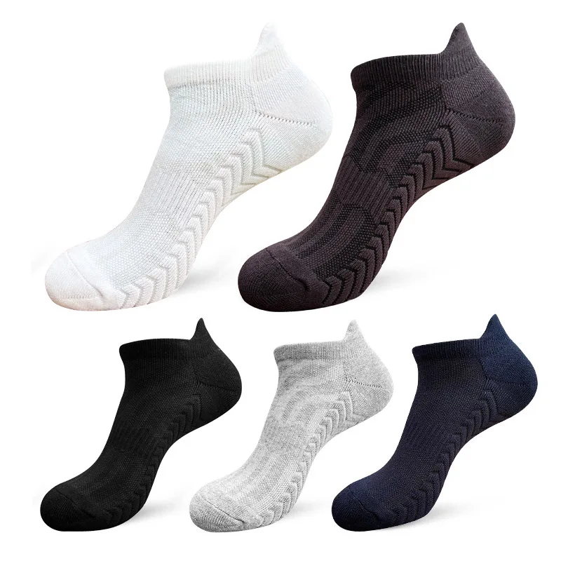 1or5 Pairs High Quality Men Ankle Socks Breathable Cotton Socks Casual Athletic Summer Thin Cut Short Size EU39-45