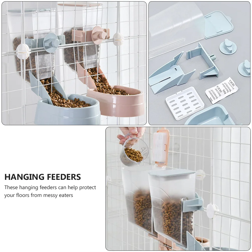 

Hanging Feeder 2L Cage For Dogs Deepened Design Dishwasher Safe Easy Cleaning Spill Proof Space Saving Lid Automatic Food
