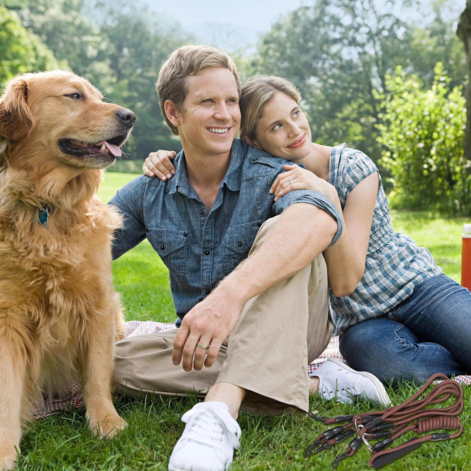 

Nylon Dog Leash Durable Lightweight Pet Dog Walking Leash for Puppy Multiple Rope Outdoor Traction Four Way Supply Pulling