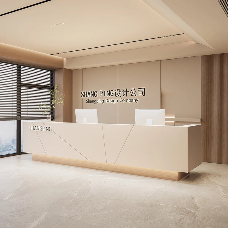 Hotel Shopping Reception Desk Designs Display Clinic Commercial Modern Reception Desk Premium Mostrador Oficina Furniture HDH