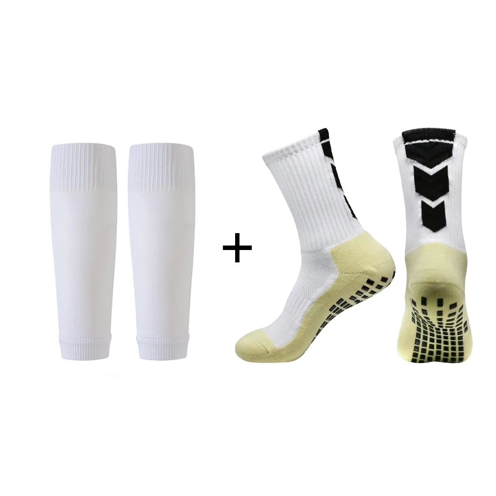 

1 set of football training socks, silicone anti slip socks, and football leg protection fixing socks
