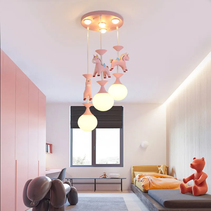 Lámpara Led para decoración de habitación, sala de estar de techo para candelabro, cama para niños, comedor e iluminación interior