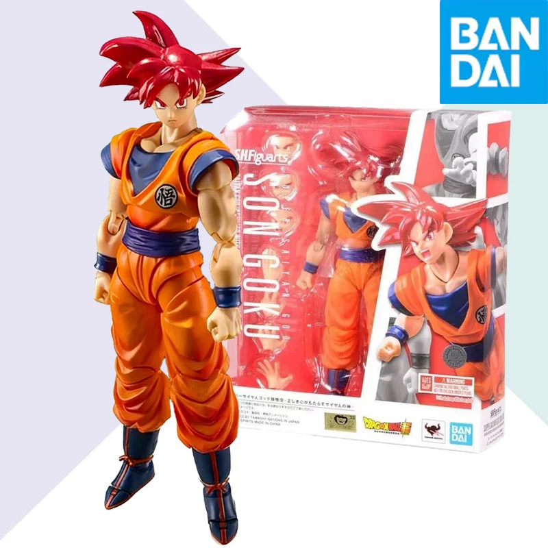 

Оригинальная фигурка BANDAI Dragon Ball Z S.H.Figuarts Super Saiyan God Red Son Goku Righteous Mind, модель аниме-персонажа, игрушка, подарок