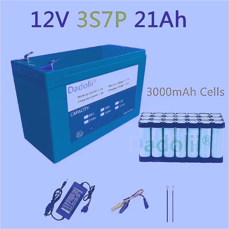 

Sprayers 12V21Ah Built-In High Current 30A BMS 18650 Lithium Battery Pack For Electric Vehicle Batterie 12.6V Charger