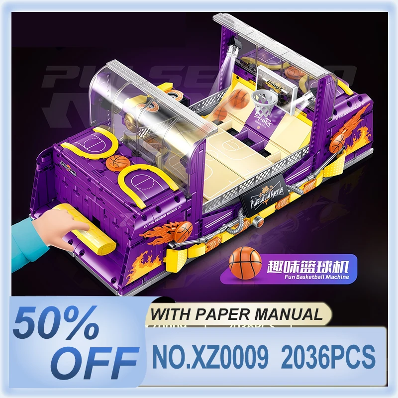 XZ0009 재미있는 농구 기계 조립 블록 파워 창의적 아이디어 게임 기계 브릭 DIY 장난감 크리스마스 어린이 성인 선물
