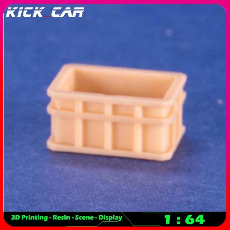 Kickcar 1/64 Storage Box 2 Model Car Diorama Uncolored Resin Garage Scene Repair Tools Decoration Simulation Scene Toy