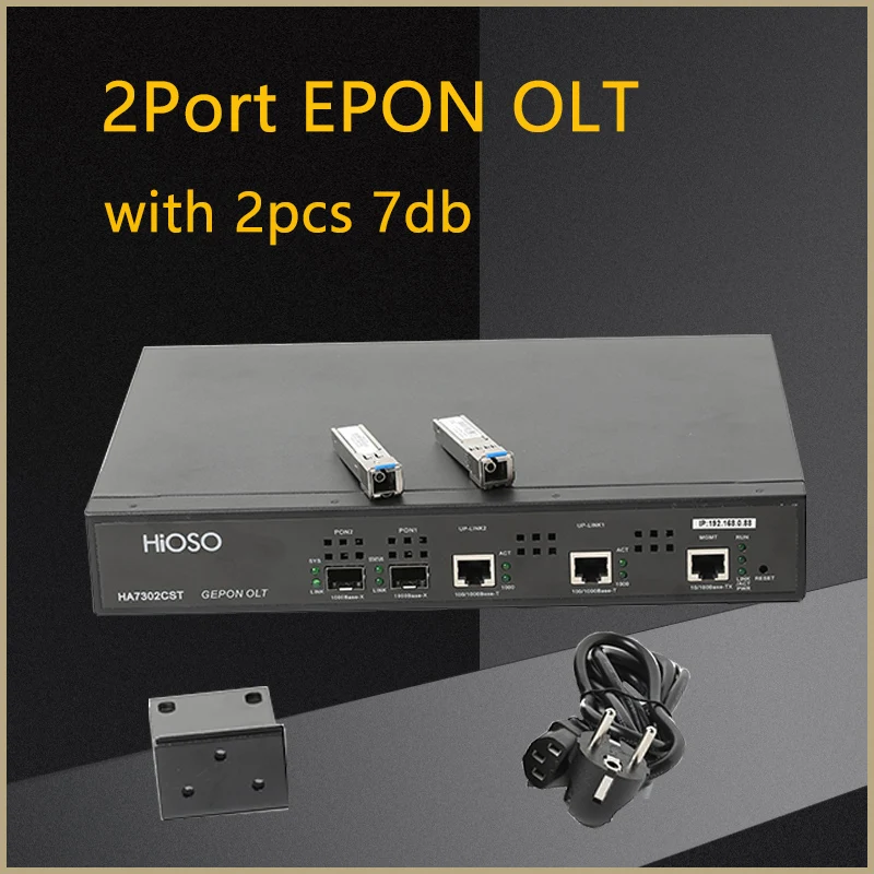 2Port EPON OLT 2PON web snmp cli Compatible  FIBER HOME EPON XPON ONUs