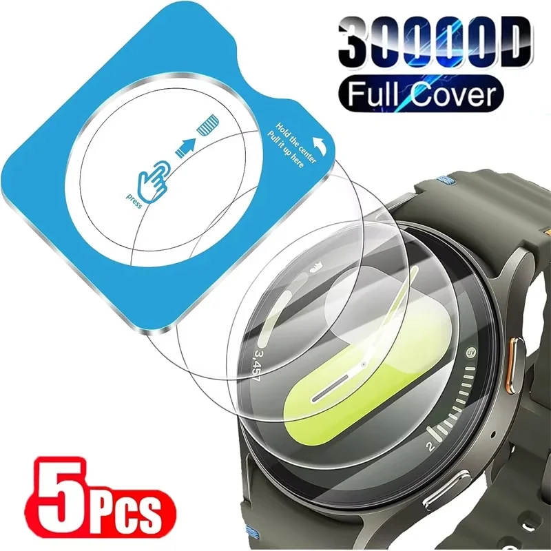 1/3/5 Stück gehärtetes Glas Displayschutzfolie für Samsung Galaxy Watch 7 40 mm 44 mm Displayschutzfolie für Samsung Galaxy Watch 7 Ultra