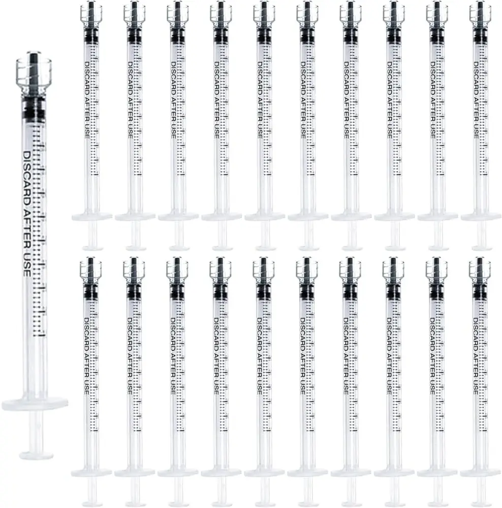 1mL Luer-Lock-Spritze (ohne Nadel) | 100/50/20 Stück Steril & Einzeln Verpackt für Professionellen, Industriellen & Privaten Gebrauch – Detail 1